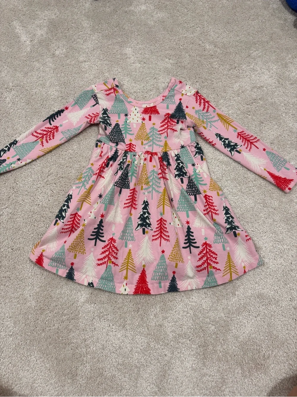 Hanna Andersson Pink Long-Sleeve Holiday Dress